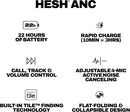 Skullcandy Hesh ANC Wireless Over-Ear Bluetooth Headphones with 4-Mic Noise Cancelling, 22H Battery, True Black
