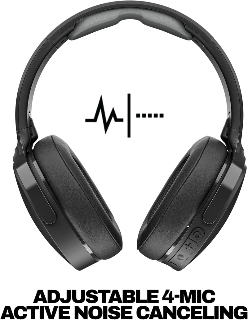 Skullcandy Hesh ANC Wireless Over-Ear Bluetooth Headphones with 4-Mic Noise Cancelling, 22H Battery, True Black