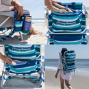 Tommy Bahama Backpack Beach Chair, 2-pack | 5-Position Adjustable | Padded Straps | Insulated Pouch | Blue