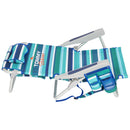 Tommy Bahama Backpack Beach Chair, 2-pack | 5-Position Adjustable | Padded Straps | Insulated Pouch | Blue