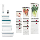 Zwilling Fresh & Save La Mer 16-Piece Vacuum Food Storage Set with BPA-Free Glass & Plastic Containers and Rechargeable Pump