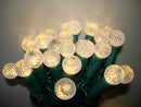 Flexilight 50 Count Faceted G12 Raspberry LED String Light Set 25Ft Green Wire Outdoor Decoration Christmas Patio Garden Yard UL Listed (Warm White)