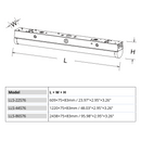 DiodeCraft TS 4-Pack LED Linear Strip 100-277V 8Ft 64W 130LPW 3CCT 3500K-4000K-5000K