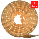 Flexilight 2×150Ft Rope Light 24V 2-Wire 3/8” 10mm Incandescent Bulbs Indoor Outdoor Home Decoration Christmas Party Garden (Clear)
