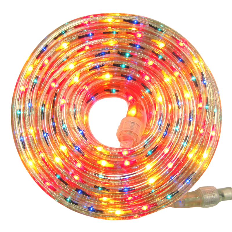 Flexilight 150Ft Rope Light 120V 2-Wire 1/2” 13mm Incandescent Bulbs (Multi Color)