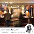 LeVanier LED 3-Inch Gimbal Recessed Light 360° Rotation 8W 700 Lumens 60W Equivalent Round Slim Panel Down Light Dimmable with JB ETL ES Black 3000K