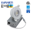 LeVanier LED 3-Inch Gimbal Recessed Light 360° Rotation 8W 700 Lumens 60W Equivalent Round Slim Panel Down Light Dimmable with JB ETL ES White 5000K