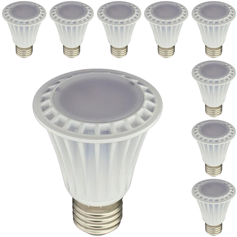 LeVanier 8-Pack LED PAR20 8W 120V 50W Equivalent CRI>80 120° Flood Light Dimmable 25,000 Hours LED Light Bulb E26 Base | 6500K