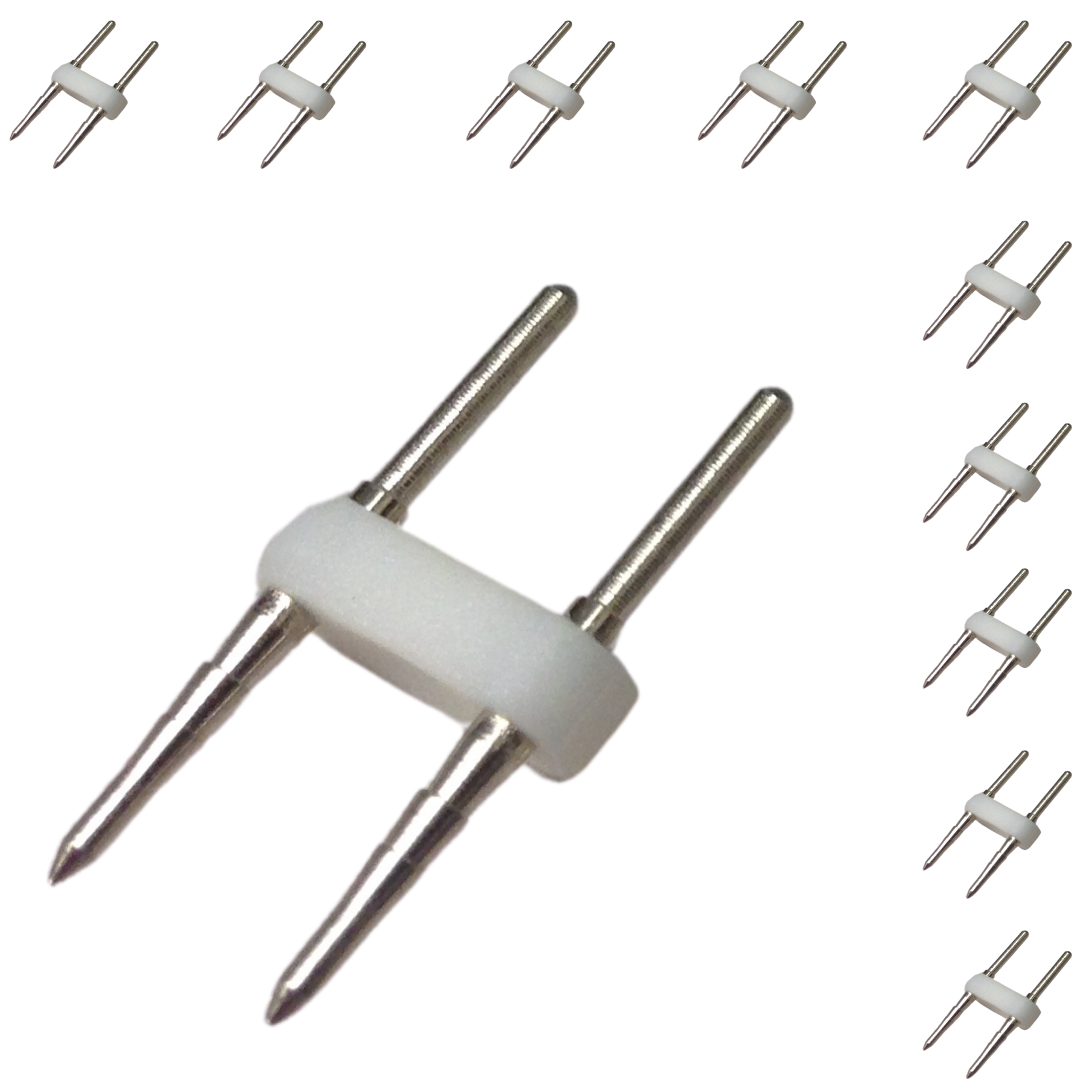 Flexilight 10-Pack Male Pin for 2-Wire 2-Pin 2-Prong 120V LED Strip Li