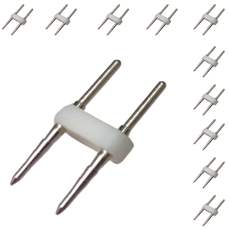 Flexilight 10-Pack Male Pin for 2-Wire 2-Pin 2-Prong 120V LED Strip Li