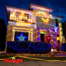 Flexilight 18Ft Rope Light 120V 2-Wire 1/2” 13mm Incandescent Bulbs (Yellow)