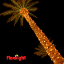 Flexilight 50 Count Faceted G12 Raspberry LED String Light Set 25Ft Green Wire Outdoor Decoration Christmas Tree Patio Garden Yard UL Listed (Amber)