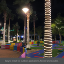 Flexilight 50m 164Ft SMD5050 LED Strip Light Rope Light Neon Light 7x14mm 2-Wire 22Lm/LED High Output 60LED/m 120V Indoor Outdoor ETL cETL (Red)