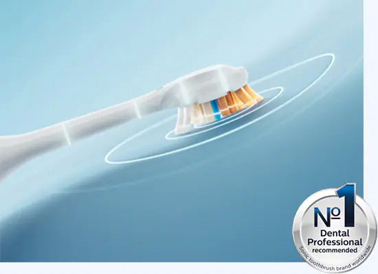 Philips Sonicare Optimal Clean Rechargeable Electric Toothbrush White with UV Sanitizer HX6829/73
