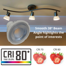 LeVanier 10 Pack LED GU10 Bulbs 60W Halogen Replacement Non-Dimmable 6.5w 120V UL cUL Listed (5000K)