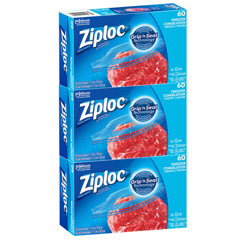 New Ziploc 00388 1 Quart Freezer Bags 20 Pack,Each, Size: One Size